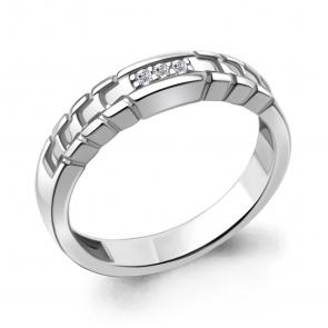 Серебряное кольцо AQUAMARINE с фианитом А67275А фото