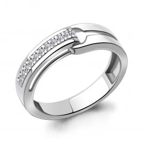 Серебряное кольцо AQUAMARINE с фианитом А67278А фото