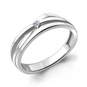 Серебряное кольцо AQUAMARINE с фианитом А67295А фото