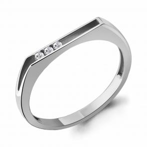 Серебряное кольцо AQUAMARINE с фианитом А67304А фото