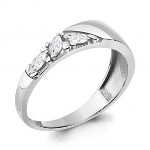 Серебряное кольцо AQUAMARINE с фианитом А67310 фото