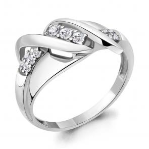 Серебряное кольцо AQUAMARINE с фианитом А67344А фото