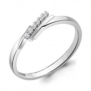 Серебряное кольцо AQUAMARINE с фианитом А67424А фото