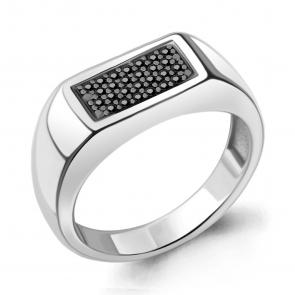 Серебряное кольцо AQUAMARINE с ювелирным кристаллом А67445Ч фото