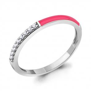 Серебряное кольцо AQUAMARINE с фианитом и эмалью А67808А фото