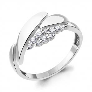 Серебряное кольцо AQUAMARINE с фианитом А67843А фото