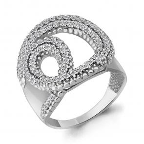 Серебряное кольцо AQUAMARINE с фианитом А67860А фото