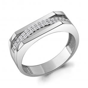 Серебряное кольцо AQUAMARINE с фианитом А67889А фото