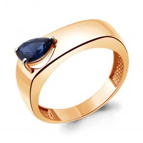 Кольцо из золочёного серебра AQUAMARINE с гидротермальным сапфиром А67994Н-п фото