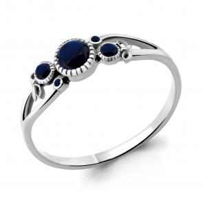 Серебряное кольцо AQUAMARINE с гидротермальным сапфиром А68108Б фото