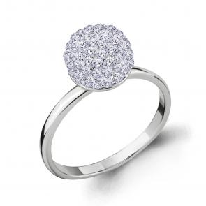 Серебряное кольцо AQUAMARINE с ювелирным кристаллом А68255 фото