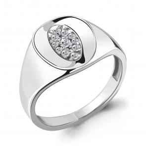 Серебряное кольцо AQUAMARINE с фианитом А68393А фото