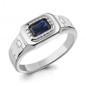 Серебряное кольцо AQUAMARINE с гидротермальным сапфиром А68432Н фото