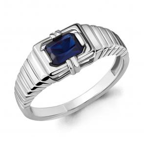Серебряное кольцо AQUAMARINE с гидротермальным сапфиром А68433Н фото