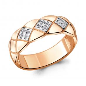 Кольцо из золочёного серебра AQUAMARINE с фианитом А68497А-п фото