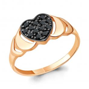 Кольцо из золочёного серебра AQUAMARINE с ювелирным кристаллом А68521Ч-п фото