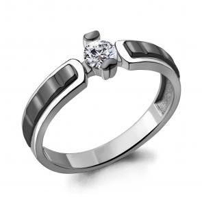 Серебряное кольцо AQUAMARINE с фианитом А68533А фото