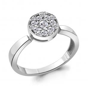 Серебряное кольцо AQUAMARINE с фианитом А68541А фото