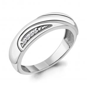 Серебряное кольцо AQUAMARINE с фианитом А68560А фото