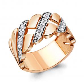 Кольцо из золочёного серебра AQUAMARINE с фианитом А68607А-п фото