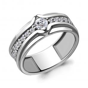 Серебряное кольцо AQUAMARINE с фианитом А68655А фото