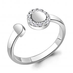 Серебряное кольцо AQUAMARINE с фианитом А68676А фото