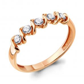 Кольцо из золочёного серебра AQUAMARINE с фианитом А68706А-п фото