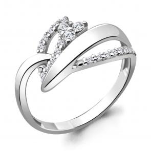 Серебряное кольцо AQUAMARINE с фианитом А68708А фото