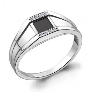 Серебряное кольцо AQUAMARINE с фианитом А68736АЧ фото