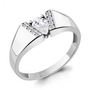 Серебряное кольцо AQUAMARINE с фианитом А68787А фото