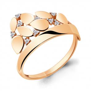 Кольцо из золочёного серебра AQUAMARINE с фианитом А68806А-п фото