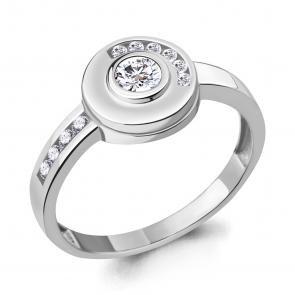 Серебряное кольцо AQUAMARINE с фианитом А68825А фото