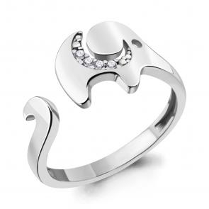 Серебряное кольцо AQUAMARINE с фианитом А68832А фото