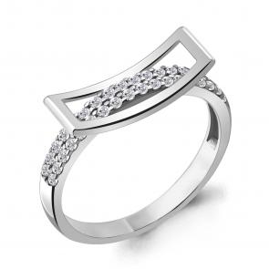 Серебряное кольцо AQUAMARINE с фианитом А68835А фото