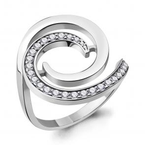 Серебряное кольцо AQUAMARINE с фианитом А68839А фото