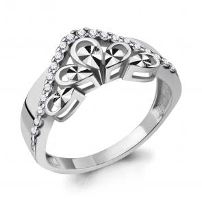 Серебряное кольцо AQUAMARINE с фианитом А68847А фото