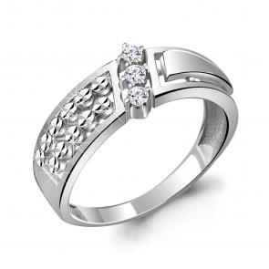 Серебряное кольцо AQUAMARINE с фианитом А68849А фото