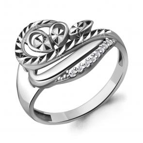 Серебряное кольцо AQUAMARINE с фианитом А68852А фото