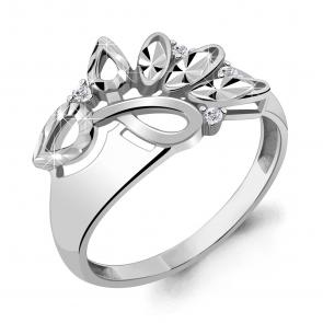 Серебряное кольцо AQUAMARINE с фианитом А68855А фото