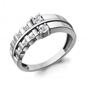 Серебряное кольцо AQUAMARINE с фианитом А68863А фото