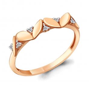 Кольцо из золочёного серебра AQUAMARINE с фианитом А68865А-п фото