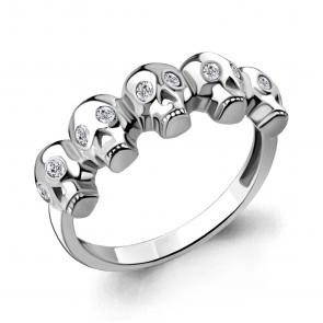 Серебряное кольцо AQUAMARINE с фианитом А68939А фото