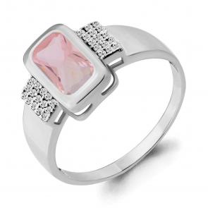 Серебряное кольцо AQUAMARINE с фианитом и морганитом А6903590А фото