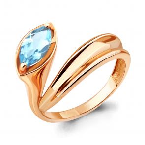 Кольцо из золочёного серебра AQUAMARINE с топазом А6918602-п фото