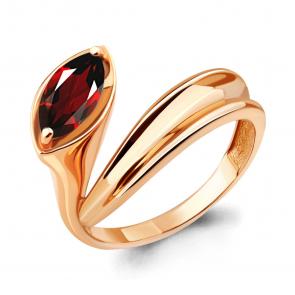 Кольцо из золочёного серебра AQUAMARINE с гранатом А6918603-п фото