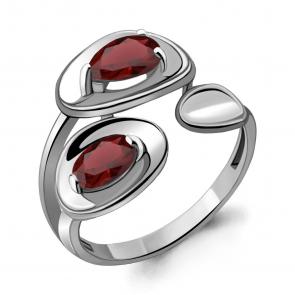 Серебряное кольцо AQUAMARINE с гранатом А6918703 фото