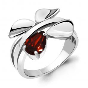 Серебряное кольцо AQUAMARINE с гранатом А6919203 фото