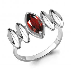 Серебряное кольцо AQUAMARINE с гранатом А6919403 фото
