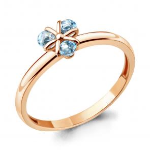 Кольцо из золочёного серебра AQUAMARINE с топазом А6925302-п фото