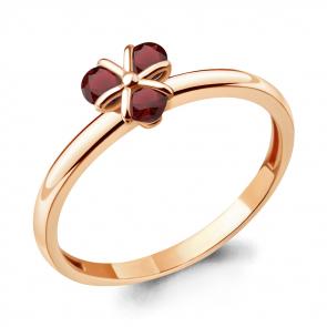 Кольцо из золочёного серебра AQUAMARINE с гранатом А6925303-п фото